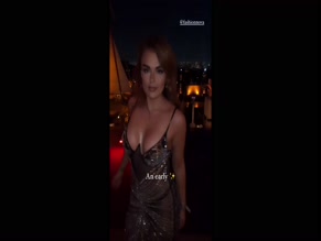 Tallia Storm's sheer dress and cleavage