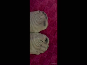 princessjann: Feet in fishnet stockings