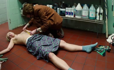 Margaret Qualley Bare Breasts Measuring Scene