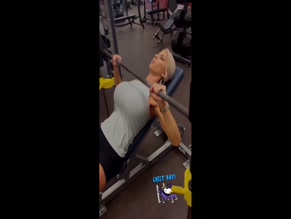 Katelyn Keplar Bench Press Boobs