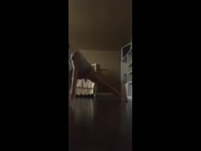 Dora Madison Burge's yoga stretches revealing ass and pussy.