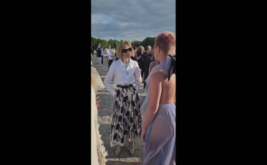 Florence Pugh's sheer dress slip at fashion show