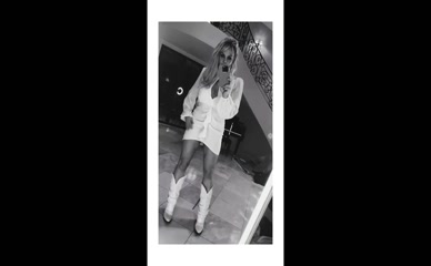 Britney Spears Mirror Selfie Dress Lift