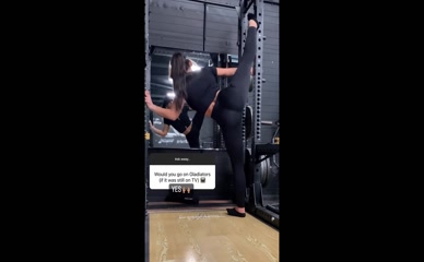 Leah Shutkever Leg Split Stretch Gym.