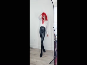 wholegrainbran tight leather pants show off amazing body