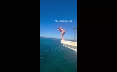 Allie Sherlock almost kills dad jumping off boat