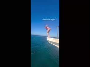 Allie Sherlock almost kills dad jumping off boat