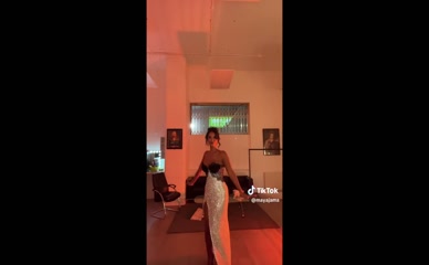 Maya Jama topless dress reveal