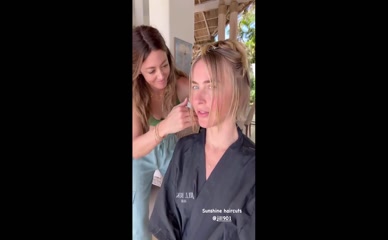 Julianne Hough Getting Hair Done