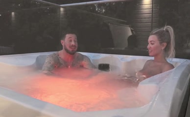 Christine McGuinness Topless Hot Tub Fun