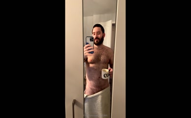 asj1990's Towel Drop and Erect Cock Selfie