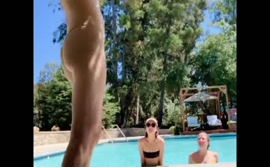 Alexandra Daddario bikini cleavage pool