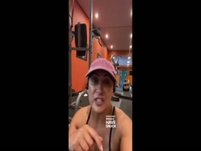 Saira Khan's Cleavage at Gym