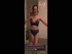 Sarah Cawood Bra and Panties Dance