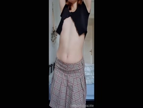 LolaLittle: Exposed Midriff Teen Skirt Reveal