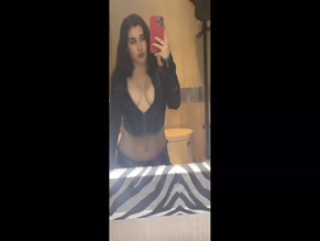 Lauren Jauregui cleavage mirror selfie