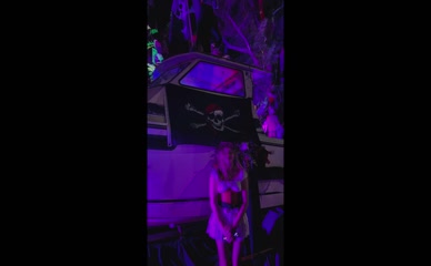 Amanda Holden's Halloween Beetlejuice Costume Titslip