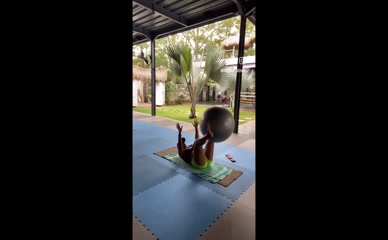Saira Khan sweaty cleavage workout.