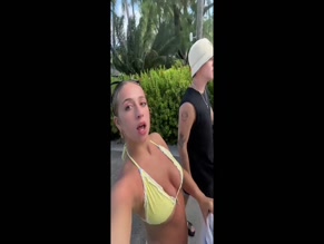 Tate McRae Bikini Top Tease
