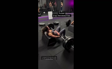 Georgia May Foote Barbell Hip Thrusts