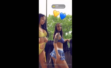 Missariiel: Tatted Thots in Lingerie and Schoolgirl Skirt.