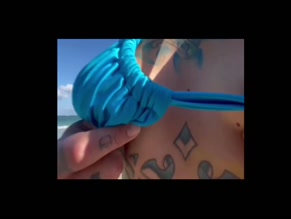 Danielle Colby Tits Out Beach Flash