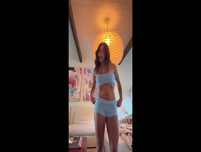 Kenzie Ziegler topless crochet outfit dance.
