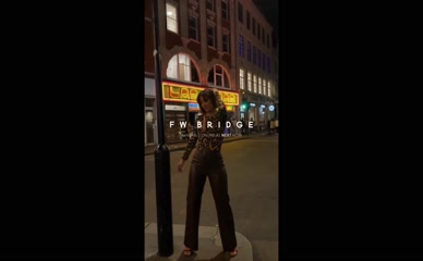 Frankie Bridge Pole Dancing in Leather Pants