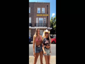 pollyannaisabella dance with friend's exposed bust