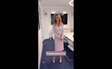 Amanda Holden's Nipples Pop in Tight Pink Top