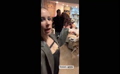 Julia Hardy cleavage tease.