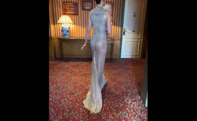 Daisy Ridley see-through dress ass cheeks visible