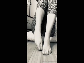 Sofia Spade Footjob with Black Dildo