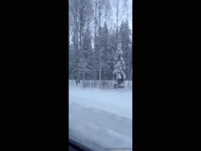 gaiettaa Snowy landscape from car