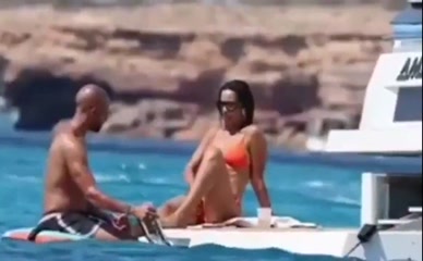 Rochelle Humes Bikini Yacht Tits