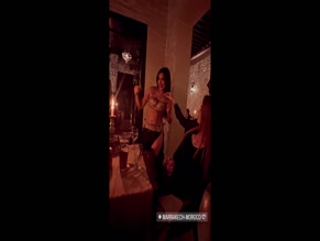 Una Healy belly dancing in Marrakech.