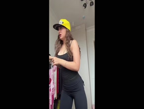 gospozhaevelin teasing her hot ass in a tight pants