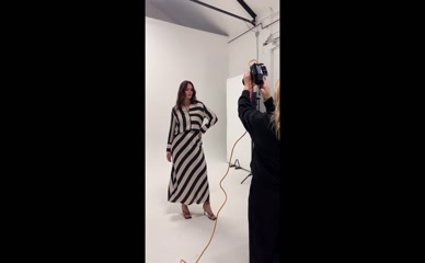 Frankie Bridge FW Bridge photoshoot behind the scenes