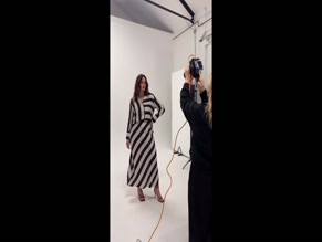 Frankie Bridge FW Bridge photoshoot behind the scenes