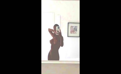Alena Shatskaya topless mirror selfie