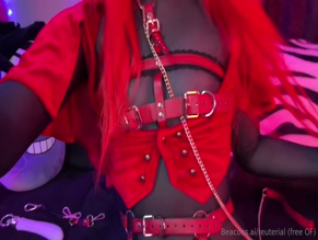 reuterial2: red garter fetish straps