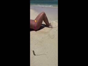 Britney Spears topless beach posing