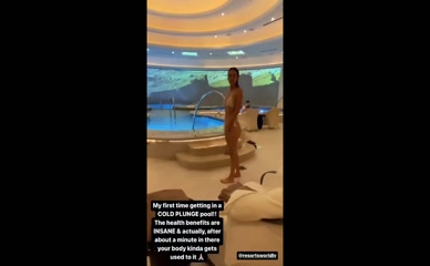 Victoria Justice bikini cold plunge.