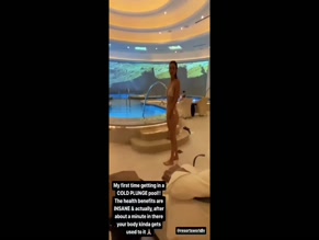 Victoria Justice bikini cold plunge.