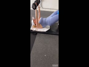 Katheryn Winnick Dumbbell Bridge Workout