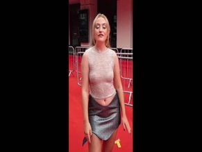 Amelia Dimoldenberg sheer top nipples visible