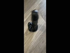 Marionhotyoga's Black Dildo on Floor