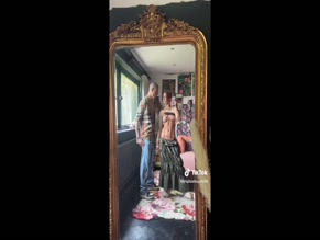 Maisie Smith Topless Mirror Challenge