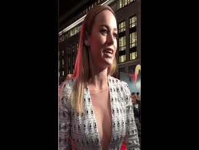 Brie Larson cleavage dress