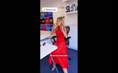 Amanda Holden Banana Phone Prank Red Dress Reveal